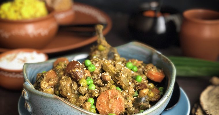 Bhogichi bhaji..Maharashtrian mix veg& beans curry