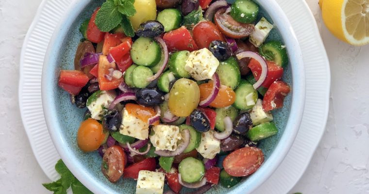 Greek salad…simple ,healthy & refreshing
