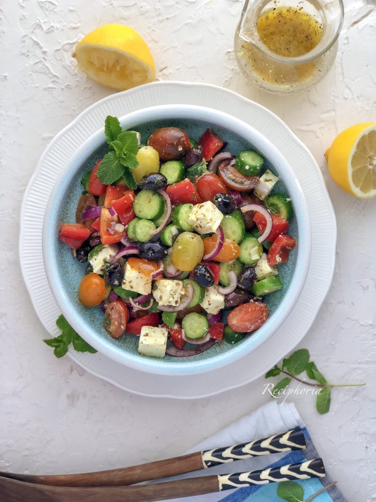 Greek salad..simple ,healthy & refreshing - Reciphoria